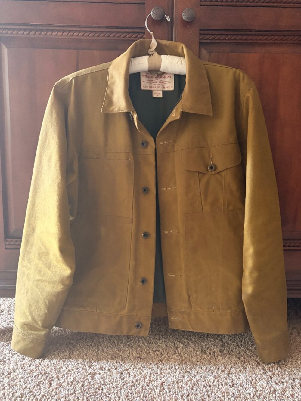 Filson Short Lined Cruiser, Tan — Med